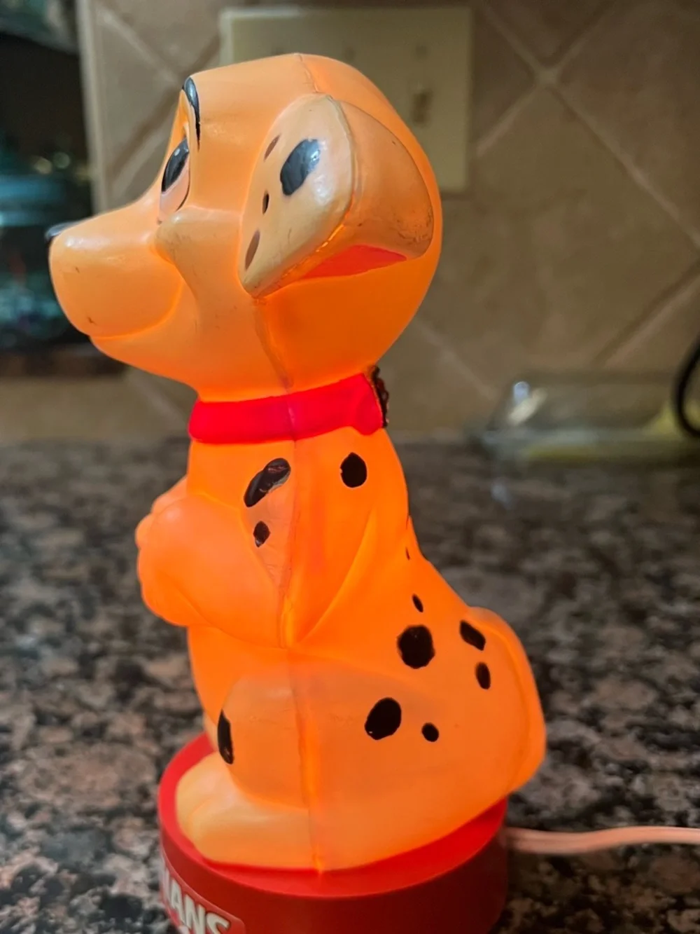 Vintage Disney 101 Dalmatians Puppy Night Light‎ Lamp Works